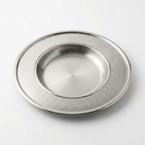 Bandeja de Servir Hecha a Mano de Acero Inoxidable SS304 Satinado, 36 cm de Profundidad, con Centro Profundo, para Decoración del Hogar, Hoteles y Bodas - Product Image 3