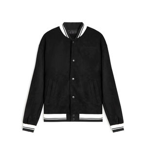 Unisex Varsity <b>Jacket</b> Customized Logo Stand Collar Geometric Pattern Solid Color Pakistan Made Best Price OEM Service - Product Image 4
