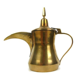Decorative Islamic Metal Coffee And <b>Tea</b> Pot <b>Arabic</b> Dallah Style Handmade Serving Pot For Ramadan And Eid - Product Image 1