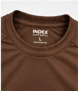 Camiseta de Manga Corta para Hombre, Color Marrón, Corte Regular, Cuello Redondo, Secado Rápido, Estampada, Informal, de Index Apparel - Product Image 5