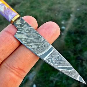 Cuchillo de Chef Personalizado Hecho a Mano Jexmoo con Acero de Damasco, Cuchillos de Cocina en Miniatura, Mango Hermoso, Regalo para Chef - Product Image 5