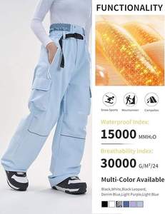 Pantalon de ski unisexe pour adultes, personnalisable, imperméable, respirant 10K, col à capuche, poignets renforcés, fermetures éclair ventilées, chauffant, écologique - Product Image 4