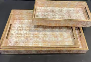 Bandeja de servicio de madera con temática navideña-Vajilla de MDF personalizada con estampado de esmalte - Product Image 5