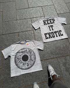 Camisetas Casuales de Hombre a la Moda, 100% Algodón, Estilo Vintage, Lavado, Desgastado, Hombros Caídos, Manga Corta, Estilo Urbano - Product Image 3