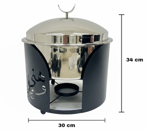 หม้อตุ๋นสเตนเลสคุณภาพสูง ดีไซน์คลาสสิก ทันสมัย เป็นมิตรกับสิ่งแวดล้อม ใช้กับเตาแก๊สและเตาแม่เหล็กไฟฟ้าได้ ลายธีมรอมฎอน สำหรับบุฟเฟ่ต์ สีสันปรับแต่งได้ - Product Image 5