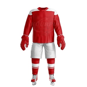 ชุดยูนิฟอร์มฮอกกี้น้ำแข็งสำหรับผู้ชายคุณภาพสูงระดับมืออาชีพ บริการ OEM/ODM แบบกำหนดเอง ระบายอากาศได้ดี แห้งเร็ว ผลิตจากโพลีเอสเตอร์ 100% - Product Image 1