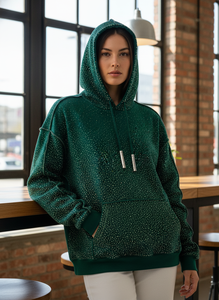 Sudadera con Capucha Personalizada para Hombre con Pedrería, 480 g/m², Tejido French Terry con Lavado Ácido, Estilo Urbano, Talla Grande, Marca ODM - Product Image 5