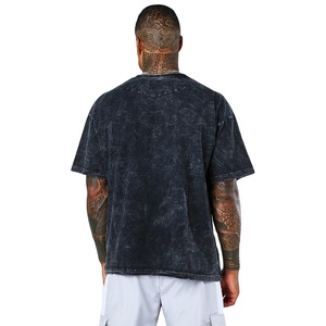 T-shirt Homme Oversize Personnalisable 100% Coton, Grammage Lourd, Délavé à l'Acide, Infroissable, Respirant, Col Rond, Haute Qualité, Coupe Classique - Product Image 2