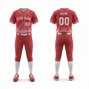 ชุดยูนิฟอร์มเบสบอลแบบสั่งทำพิเศษ เสื้อแขนสั้น กางเกงขายาว โพลีเอสเตอร์ 100% แห้งเร็ว ระบายอากาศได้ดี เหมาะกับทุกฤดูกาล สำหรับกีฬาทีม - Product Image 6