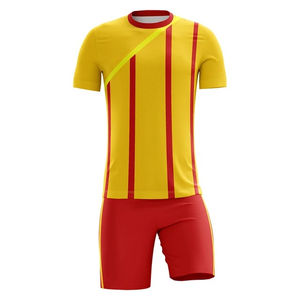 Uniforme de Fútbol Unisex de Manga Corta, 100% Poliéster, Reflectante, Transpirable, para Exteriores, Precio al por Mayor, Diseño Personalizado OEM ODM para Adultos - Product Image 1