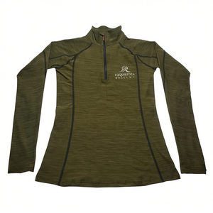Camiseta de entrenamiento ecuestre para mujer, con cremallera, de tejido transpirable y cálido, de ajuste atlético, para jockey. - Product Image 2
