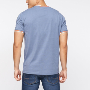 T-shirts Homme Col Rond Manches Courtes 100% Coton Uni Décontracté Coupe Classique Léger Respirant Impression Personnalisée Prix Usine OEM - Product Image 2