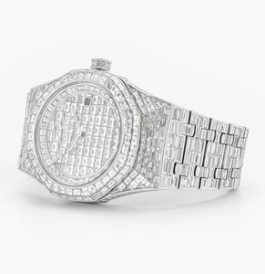 Reloj Unisex de Lujo con Diamantes, Caja Redonda de Acero Inoxidable, Movimiento Mecánico, Cristal de Zafiro, Esfera de 42 mm, Resistente al Agua, Fecha Automática - Product Image 2