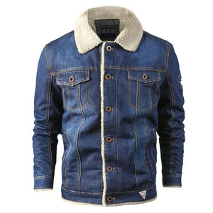 Chaqueta Vaquera Moderna para Hombre, 100% Algodón de Alta Calidad, Corte Ajustado, con Diseño de Parches, Ecológica y Transpirable, Talla Grande para Invierno - Product Image 1