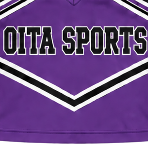 Haut d'uniforme de cheerleading violet sans manches à col en V pour femmes et filles, idéal pour la performance, la danse athlétique et les compétitions sportives - Product Image 6