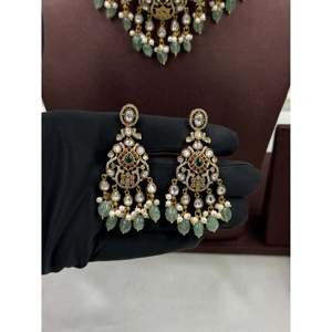 Indian Ethnic Alicia Victorian Traditional Choker Necklace-Imitation Fine Jewelry Set - Product Image 4