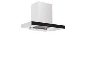 Cappa aspirante elettrica a parete WIE a forma di T, rivestita in titanio, finitura in acciaio inossidabile, classe energetica efficiente, 300W, con o senza condotto - Product Image 3