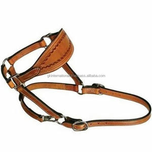 Equestrian Horse racing Products <b>Best</b> Selling handmade Double Ply Leather horse halter with durable stitching and brass <b>fitting</b> - Product Image 3