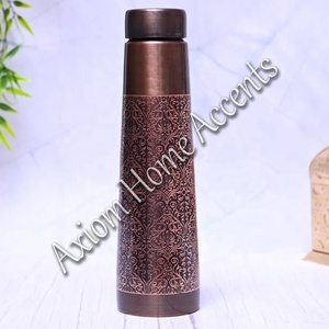 Durable Copper Water Bottle With Leak-Proof Cap and Ayurvedic Properties for Healthy Hydration <b>Gym</b> Bottle by Axiom Home Accents - Product Image 5