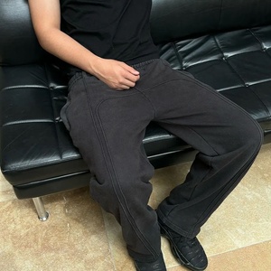 Custom High Quality Heavyweight Sweatpants 100% Cotton <b>Jogger</b> Blank Sweatpants Loose Casual Straight Leg <b>Stacked</b> Sweatpants - Product Image 3