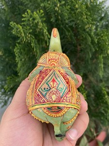 Hand Carved Hand Painted Aventurine <b>Elephant</b> Statue Indian Jade Lucky <b>Elephant</b> Crystal <b>Decor</b> OEM ODM Wholesale - Product Image 6