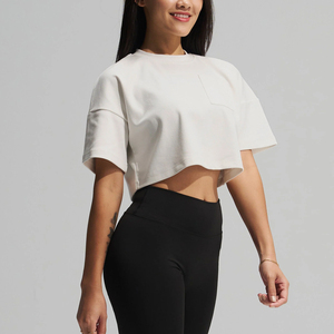 Fabricant pakistanais, dernières tendances, t-shirts décontractés pour femmes, crop top, t-shirts amples, imprimés sur toile, séchage rapide, respirants, écologiques - Product Image 3