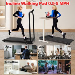 2-in-1 Upgrade <b>Foldable</b> Treadmill with Handle Bar Incline Portable Under <b>Desk</b> Walking and Vibration Pad Remote Control - Product Image 4