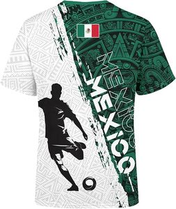 Camiseta Deportiva de Manga Corta de Poliéster de la Selección Nacional de México con Diseño de la Bandera Mexicana - Product Image 2