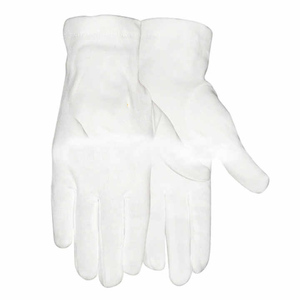 Premium Quality Masonic White Full Finger Gloves Solid Color Fabric Material Classical Style Sew-On Application - Product Image 4