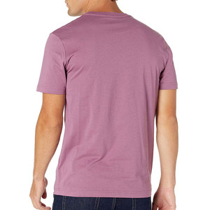 T-shirt à manches courtes personnalisé avec logo, plusieurs couleurs, décontracté, ample, basique, pour homme, col en V, en coton uni - Product Image 2