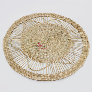 Set de table rond en jonc de mer tressé à la main, style bohème, écologique et durable, diamètre 300 mm, léger, origine Vietnam, facile à utiliser - Product Image 1