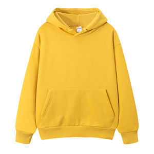 Sweat à capuche épais de qualité supérieure 100% coton, personnalisable avec logo, impression DTG, coupe oversize, molleton uni, unisexe - Product Image 2