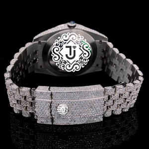 Montre en Moissanite Diamantée Entièrement Blanche de Qualité Export, Style Moderne, Idéale pour le Travail, les Fêtes et les Cadeaux, Disponible au Meilleur Prix - Product Image 4