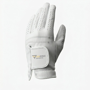 Guantes de golf de cuero Cabretta delgados de primera calidad de Indonesia con logotipo personalizado OEM, suaves, de dedo completo, para hombre, para zurdos, y accesorios. - Product Image 1