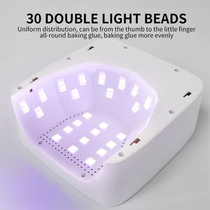 Lampe à ongles UV LED rechargeable professionnelle sans fil 30 LED, outil de manucure à détection automatique, séchoir à ongles pour le durcissement du vernis gel - Product Image 5