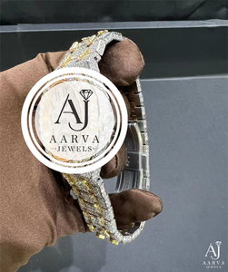 Reloj de Pulsera Mecánico Analógico de Acero Inoxidable con Esfera de Zafiro, Incrustaciones de Piedras Preciosas en Dos Tonos, Edición Limitada de Lujo para Mujer, Regalo - Product Image 1