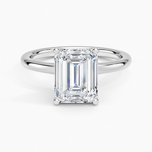 BOJ <b>Ring</b> 076 <b>Emerald</b> Cut 925 <b>Silver</b> Halo Prong Stone Solitaire Diamond <b>Ring</b> 2ct D Color VVS1 Moissanite GRA Certified Low Price - Product Image 1