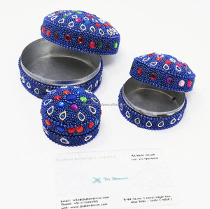 Caja de Regalo India para Acción de Gracias, Juego de 3 Cajas Decorativas para Joyas, Organizador de Joyas, Caja de Almacenamiento Antigua India - Product Image 3