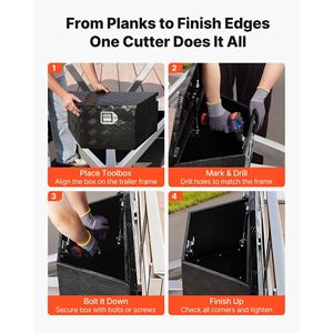 Cassetta Portautensili per Rimorchio in Alluminio Rinforzato 26\" x 13\" x 12\" con Chiavi, Organizer per Attrezzi e Stoccaggio - Product Image 5