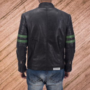 แจ็กเก็ตหนังแฟชั่นสำหรับผู้ชายเสื้อแจ็กเก็ตมอเตอร์ไซค์สำหรับฤดูหนาว - Product Image 4