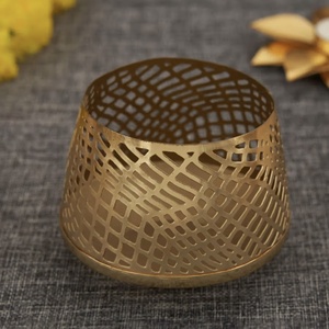 Candelabros de Metal decorativos para el hogar y linternas, diseño recortado, Mini candelabro votivo de luz de té para bodas y Navidad - Product Image 4