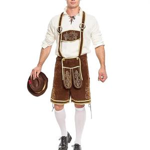 Ensemble traditionnel allemand en cuir de chèvre, élégance alpine authentique, pantalon long et chemise. - Product Image 4