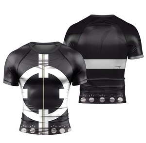 Custom Design Men's Long Sleeve Rashguard BJJ Compression Wear 100% Polyester Premium Quality OEM Service <b>Heat</b>-Transfer Printed - Product Image 2