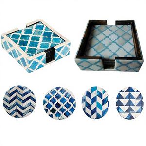 Juego de Posavasos de Hueso Natural Ecológico Clásico, Resistente al Calor, 5mm, Decoración de Mesa Artesanal de Lujo para Café y Té - Product Image 1