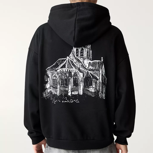 Hoodie Homme Streetwear Entièrement Personnalisé en Usine, Faible MOQ, avec Ourlet Côtelé, Poche, en Polyester Coton, Impression Numérique et Capuche à Cordon - Product Image 2