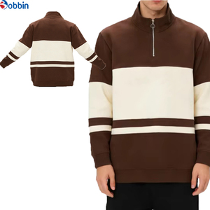 Sudadera de Forro Polar Personalizada con Cierre de Cremallera, Manga Larga, Lisa, Sin Capucha, para Hombre, con Cierre de Cremallera de un Cuarto, Servicio OEM, Ecológica, para Hombre y Mujer - Product Image 5