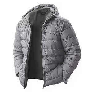 Men'S Lightweight Thick Hooded Windproof Quilted Solid Color <b>Warm</b> <b>Jacket</b> Windproof <b>Waterproof</b> Hooded Puffy <b>Jackets</b> - Product Image 4