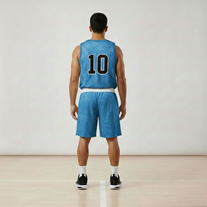 Conjunto de Uniforme de Baloncesto para Adultos y Estudiantes, para Entrenamiento y Competencia, Chaleco Transpirable de Secado Rápido, con Nombre del Equipo Personalizado - Product Image 5