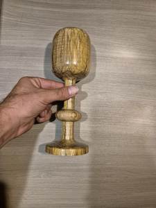 Verre à vin classique fait main avec tige en bois, gobelet durable, écologique, compatible lave-vaisselle pour la maison, le bar, le restaurant, les mariages - Product Image 4