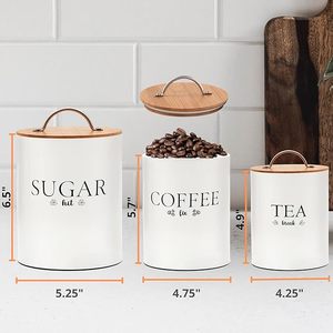 Pot de rangement tendance en acier inoxydable pour la cuisine, finition polie et couvercle hermétique - Product Image 5